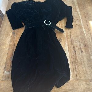 VINTAGE Velvet party dress BELTED